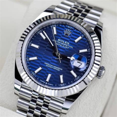 rolex blue motif|rolex datejust 41 blue motif.